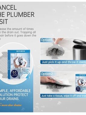 INVIHUG Drain Hair Catcher - Gray